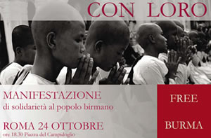Solidarietà al popolo Birmano