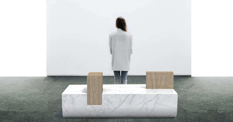 Panca d'autore: l'innovazione espressa in una seduta in marmo