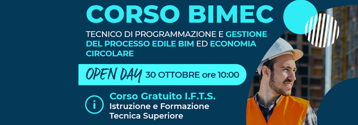 IFTS - Tecnico di programmazione e gestione del processo edile BIM ed economia circolare