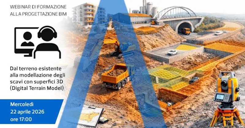 Dal terreno esistente alla modellazione degli scavi con superfici 3D