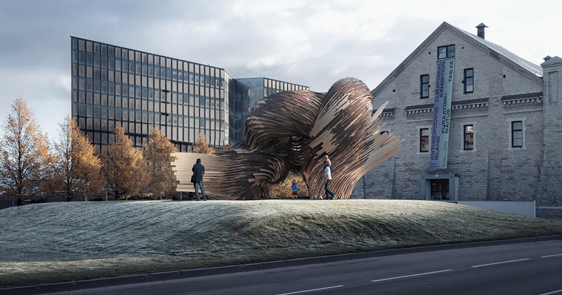 Huts and Habitats: è Steampunk l'installazione organica e sperimentale per la Tallinn Architecture Biennale 2019