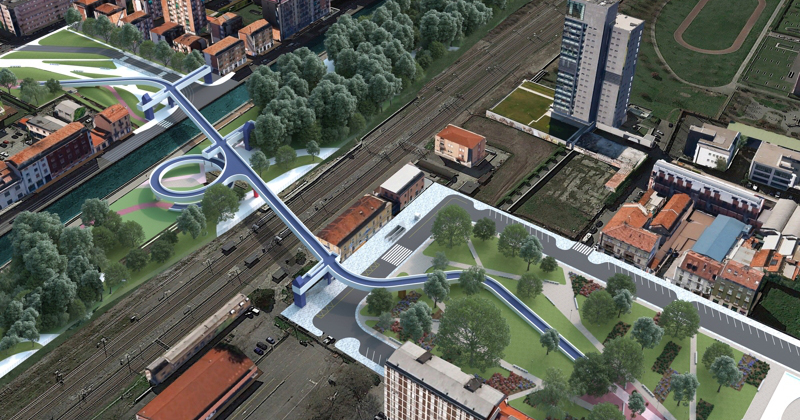 Attra/verso San Cristoforo: lo studio AOUMM si aggiudica il concorso per la passerella e l'hub intermodale a Milano