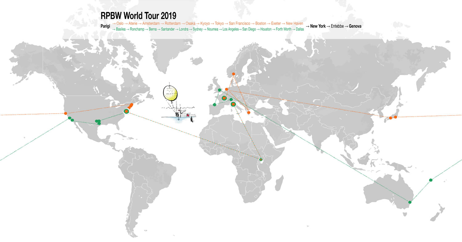 RPWT 2019: in partenza i 6 giovani che per 40 giorni visiteranno le architetture di Renzo Piano e dei grandi maestri