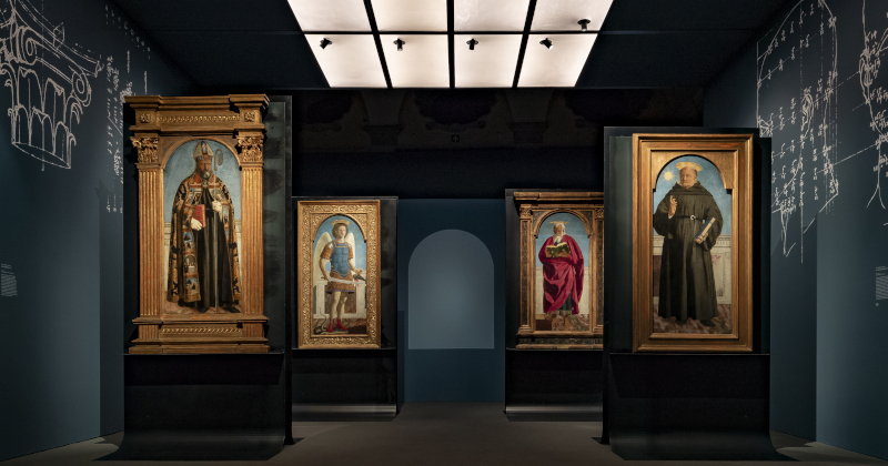 l pannelli di Piero della Francesca riuniti dopo più di 5 secoli nell'allestimento di Carlo Ratti e Italo Rota