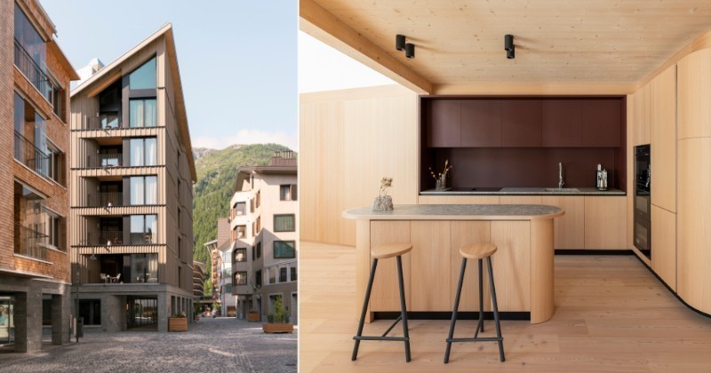 Andermatt, le residenze alpine ispirate a Perriand, Mollino e Gallner di Slik Architekten e Park