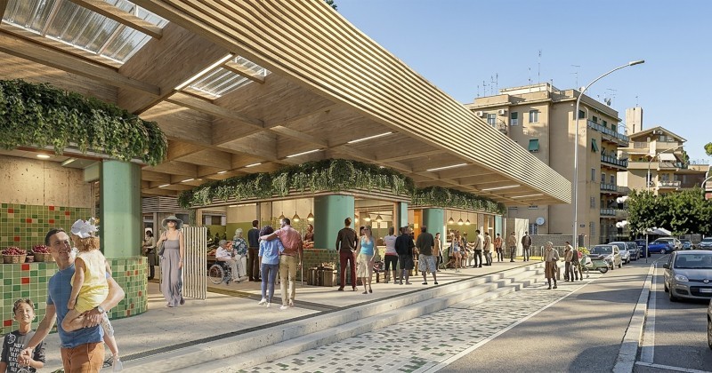Roma, pronto a partire il mercato a piazza San Giovanni di Dio di OSA - Office Scarchilli Architects
