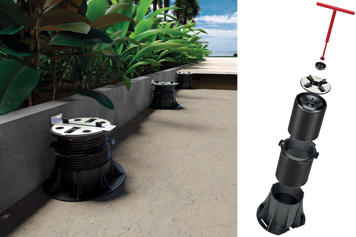 Nuovo Supporto per pavimentazioni sopraelevate esterne - il sistema brevettato Pedestal PRIME® di Eterno Ivica