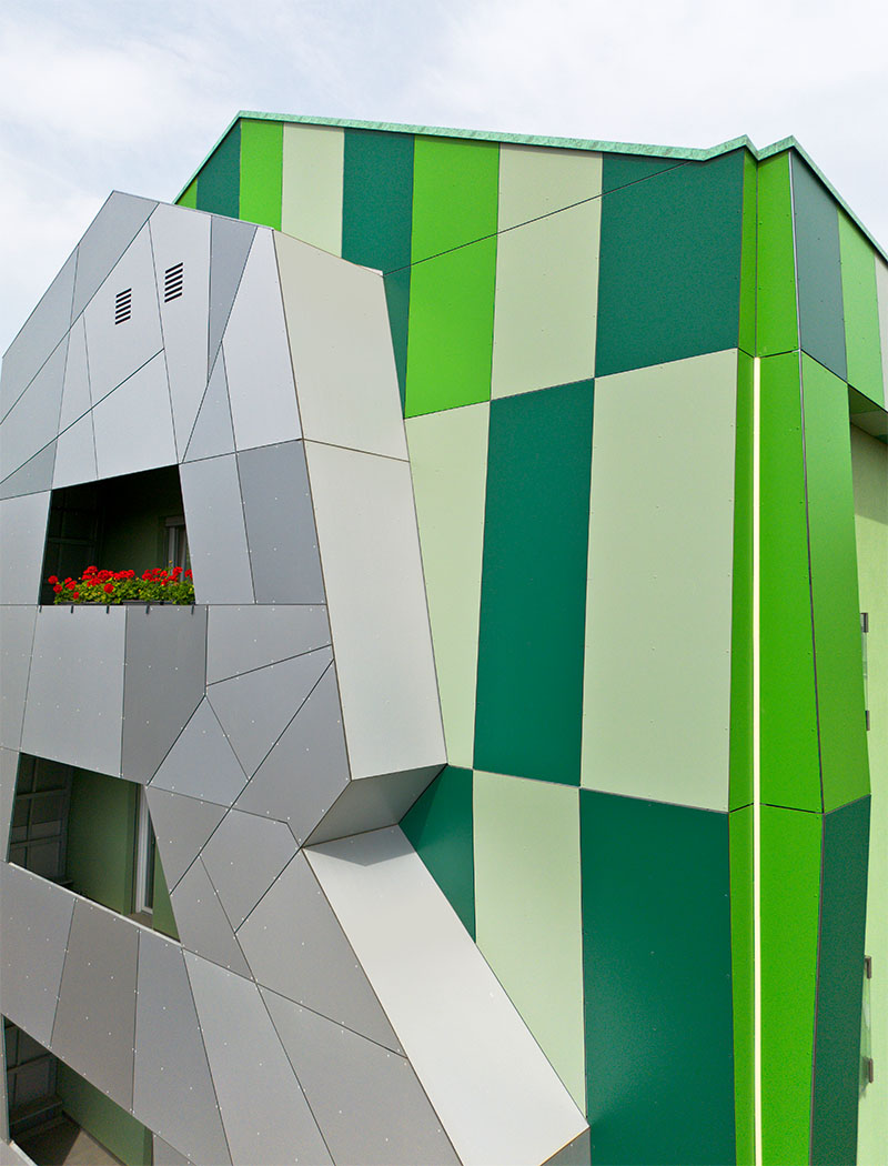 Casa Ugo Nespolo: abitare un'opera d’arte. I pannelli Trespa Meteon danno forma in modo performante alla creatività dell'artista