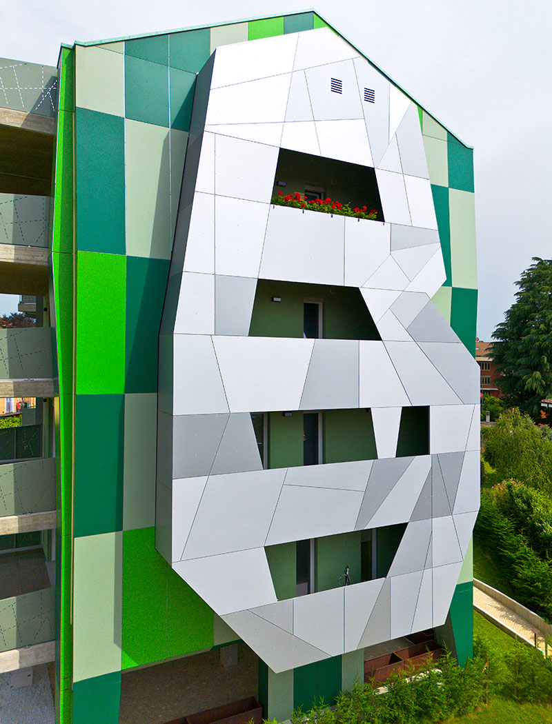 Casa Ugo Nespolo: abitare un'opera d’arte. I pannelli Trespa Meteon danno forma in modo performante alla creatività dell'artista