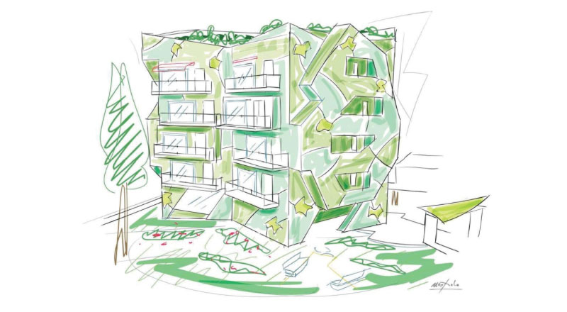 Casa Ugo Nespolo: abitare un'opera d’arte. I pannelli Trespa Meteon danno forma in modo performante alla creatività dell'artista