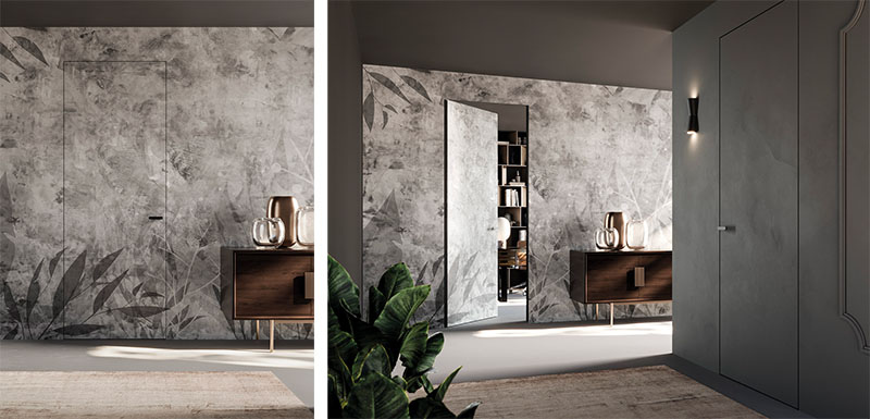 porta filomuro Eclisse · carta da parati