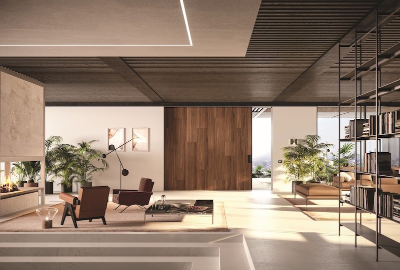 Vela, la porta scorrevole blindata filo muro di Oikos Venezia - foto 2 Vela, la porta scorrevole blindata filo muro di Oikos Venezia - foto 2