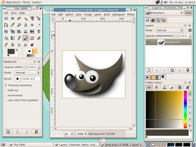 The GIMP, screenshot versione 2.8